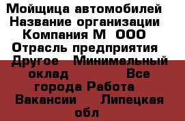 Мойщица автомобилей › Название организации ­ Компания М, ООО › Отрасль предприятия ­ Другое › Минимальный оклад ­ 14 000 - Все города Работа » Вакансии   . Липецкая обл.